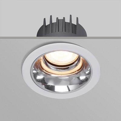 China Industrial round aluminum housing recessed down light 15w 20w 30w 40w cob mount ceiling light dali ip65 dimmable led downlight for sale