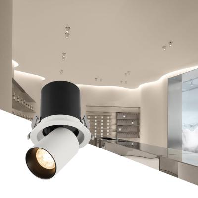 China Adjustable Industrial Spotlight 7w 10w 12w 25w 35w dimmable anti-glare led wall ceiling cob recessed downlight for sale