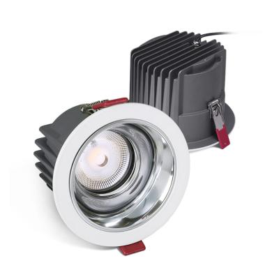 China Industrial Anti-glare Indoor Spot Mounting Lights 15w 20w 30w 40w Ceiling Round Dimmable Recessed Housing IP65 Led Downlight for sale