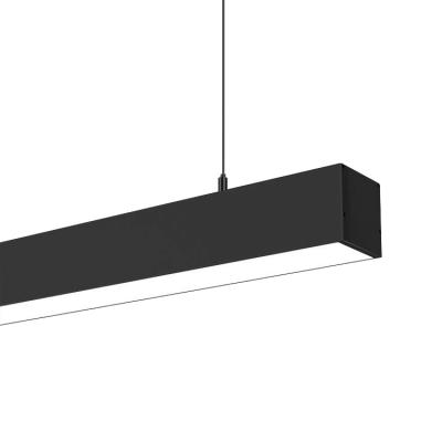 China Contemporary Ceiling Office Hanging Latte Light 20w 36w 48w Linear Led Surface Mount Pendant Light for sale