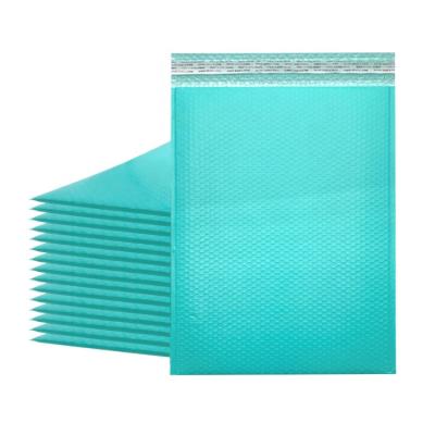 China Biodegradable Shipping Packaging Padded Envelope Printed Blue Bubble Mailers With Logo for sale