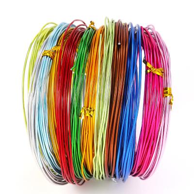 China DIY Toy 0.6-3mm Color Wire DIY Process Wire Color Alumina Trinket Aluminum Weaving Material for sale