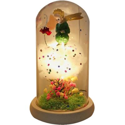 China Prince Unicorn of the Romantic Children's Night Gift Bedroom Party Birthday Heating Light DIY Small Christmas Handmade Flower Immortal Cloud Gift for sale