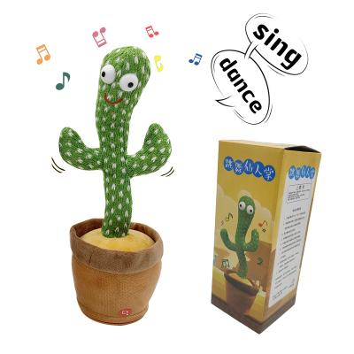 China Sing Talking Toys Cactus Stuffed Plush Cactus Toys For Kids Little Stuffed Plush Dancing Cactus for sale