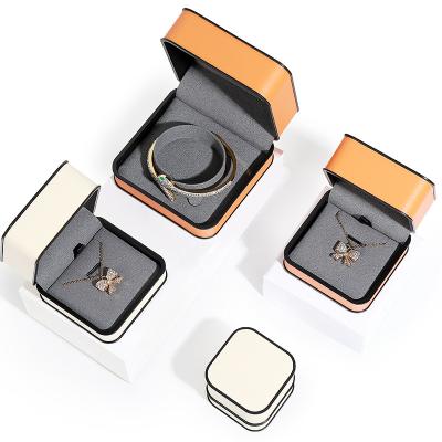 China Fashionable Orange Manual Accessories Jewelry Box Box Wholesale Manufacturer for sale