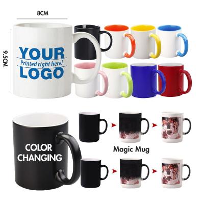 China Bestseller Viable Custom Gift Ceramic Mug, Wholesale Reusable Personalized Logo Print White Earthenware Sublimation Coffee Mug for sale