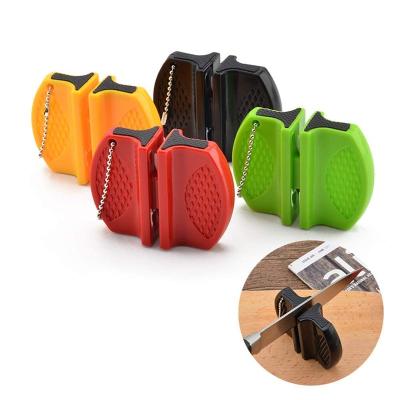 China Viable Kitchen Accessories Cheap Amazon Key Chain Portable Camping Knife Sharpener Mini Sharpening Stone for sale