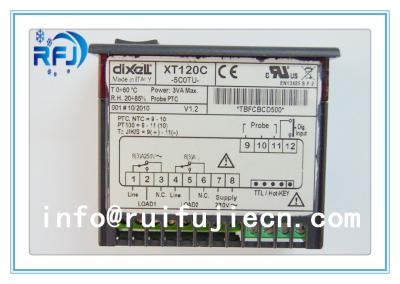 China Schwarzer thermostatischer Prüfer Dixell, Digital-Temperaturbegrenzerdoppelertragthermostat XT120C zu verkaufen