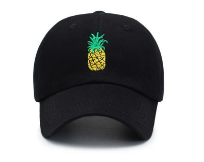 China Unisex Pineapple Embroidery Dad Hat Men Women Baseball Cap Streetwear Cap Summer Hats Snapback Hip Hop Hat Trucker COMMON Fashion for sale