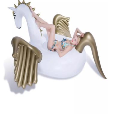 China 98inch Pool Floats 2.5m Inflatable Horse Pegasus Swimming Float Ride-on Beach Toys Water Fun Mattress Boia Piscina for sale