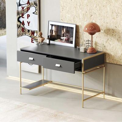 China New Luxury Modern Office Home Furniture Designs Custom Work Writing Study Table 2 Drawers Desks for sale