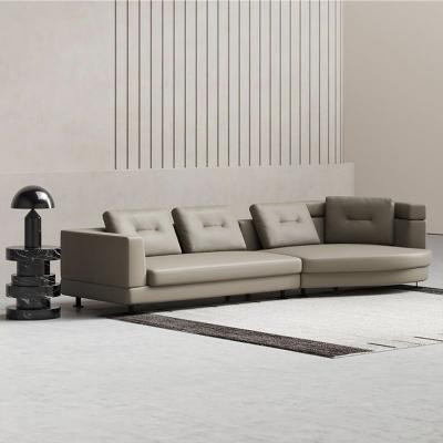 China Modern Designs Sofas Couches Modular Luxury Gray Genuine Leather Real Leather Sofa Set Furniture For Living Room Home Foshan China for sale