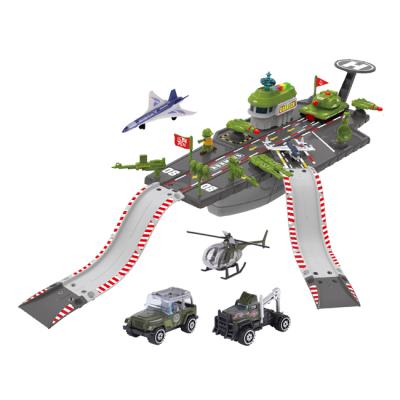 China Slot Educational Toy Carrier Military Aircraft Diy Toys Manually Eject Orbit Toy Tracks For Kids HC548971 for sale