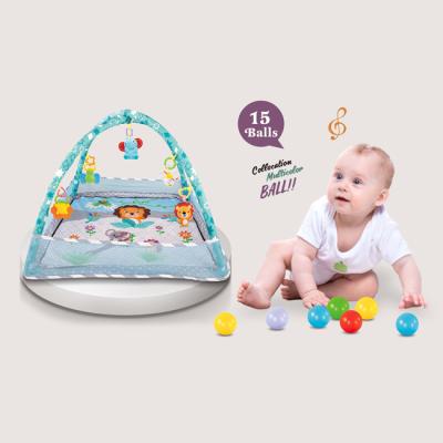 China Crawling Mat 3 in1 Fitness Music Baby Game Gym Toy Comfortable Educational Sleep Covering Activity Crawling Mat HC552366 for sale