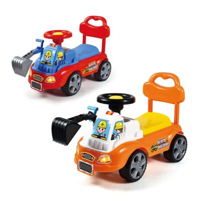 China Ride On Toy BB Sounds Steering Wheel Cartoon Engineering Children Four Wheels Car Toy Ride-On Cars HC516328 for sale