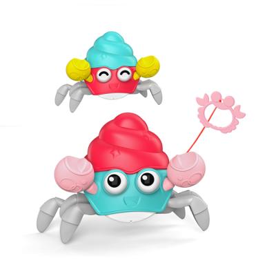 China Bath Toy Cartoon Bathing Toy Drawstring Hermit Crab Baby Shower Bathroom Swimming Toys HC545585 for sale