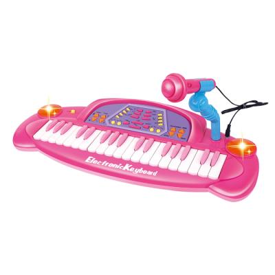 China Battery Operated Musical Toy Baby Toy Children Kids Electronic Piano Keyboard with Microphone HC153273 for sale