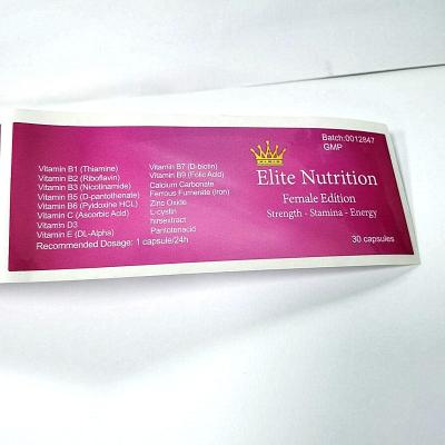 China Custom Scratch Nutrition Vitamin C Serum Labels Medical Private Pharmaceuticals Label Printer for sale