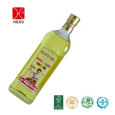 China Best bulk price olive oil waterproof label for glass oil bottle for sale