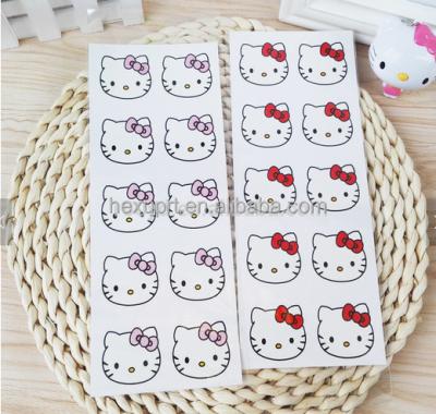 China 2017 Latest Waterproof Custom Kids Hello Kitty Printing Labels Stickers for sale