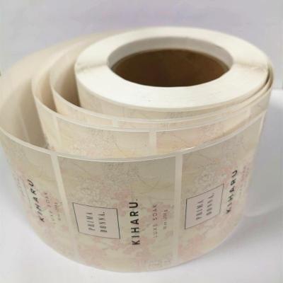 China Custom Embossed Scratch- KIHARU PRIMA DONNA LUXE SOAK Candles Private Label Scented Candles Sticker Paper for sale