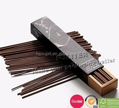 China Recycled Materials Cheap Paper Box Packaging Custom Black Incense Kraft Paper Box for sale