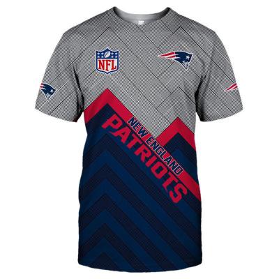 China QUICK DRY Wholesale Custom Football Team Posters Cowboys Patriots 6XL Plus Size 3D Print Summer T-shirt NFL Team T-Shirts for sale