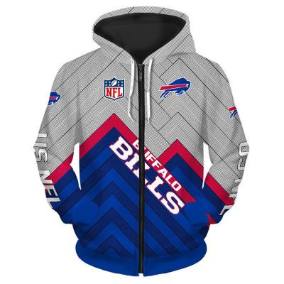 China NFL 32 team hoodie polyester wear american football saints bills hoodie breathable custom Vikings full zipper NFL hoodie for sale