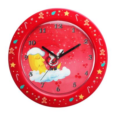 China Europe Christmas 2021 wall clock for gift and promotion can OEM for sale