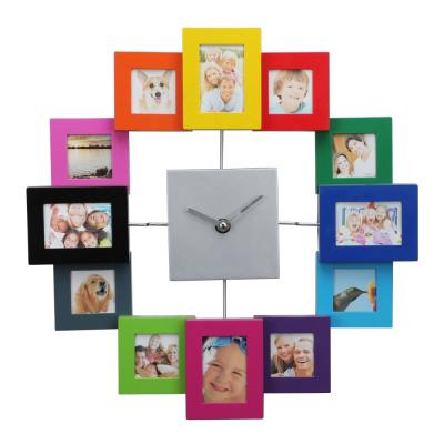 China Nordic modern DIY antique style photo view clock decor pictures home art the large creative modren home decorative wall clocks for sale