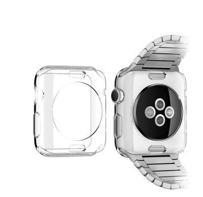 China Plastic Protective TPU Case View Bumper For Apple Watch 38mm 42mm 40mm Transparent Clear 44mm Case Cover For iWatch Series 6 5 4 3 2 1 for sale