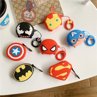 China For Iron Man Earphone Wireless Earphone Case For AirPods Pro Cute Spiderman Super Heroes Wireless Earphone Case For AirPods pro for sale