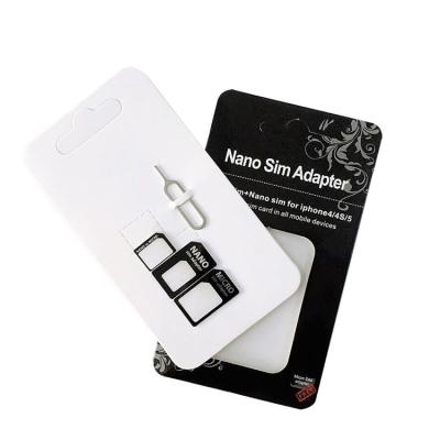 China SIM CARD ADAPTER SIM Card nano to MICRO SIM Replacement Adapter Converter SET 4 in 1 pack for iPhone for Samsung no for sale