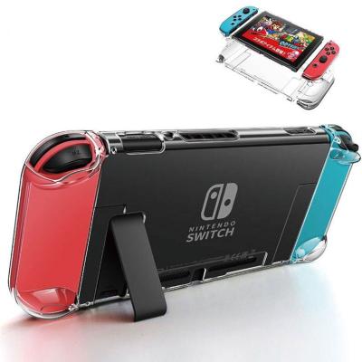 China Transparent Detachable PC Crystal PC Case For Nintendo Nintend Switch NS NX Gamepad Cases Hard Clear Back Cover Shell Coque Bag for sale