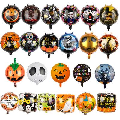 China AIMI Party Balloons Popular Skull Square Round Cat Vampire Bat Pumpkin 18 Inch Balloon for Halloween Party Decorations Play Foil Balloons for sale