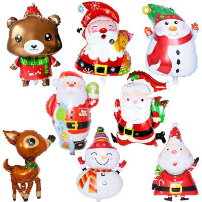 China Popular AIMI Party Balloons Santa Claus Elk Snowman Penguin Christmas Balloons For Merry Christmas Party Decoration Foil Balloon for sale