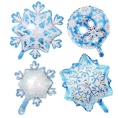 China AIMI Party Balloons Popular 18 Inch Winter Snowflake Frozen Balloon for Christmas and New Year Party Decoration Kids Toys for sale