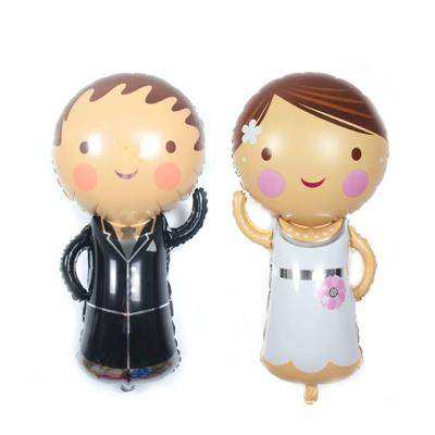 China AIMI Party Balloons Wedding Mini Foil Balloons Popular AIMI Party Balloons Wedding 3D Bride Balloons Valentine's Day Aluminum Foil Balloons for sale