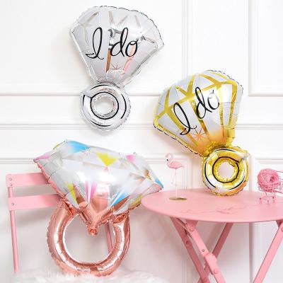 China AIMI Party Balloons Popular Diamond Ring Shape Bride To Be Balloon Valentine's Day Wedding Decoration Foil Balloons for sale