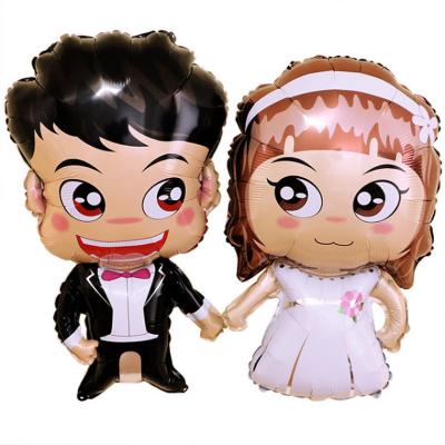 China Popular AIMI Party Balloons Wedding Mini 3D Bride Valentine's Day Party Decorations Supplier Foil Balloons for sale