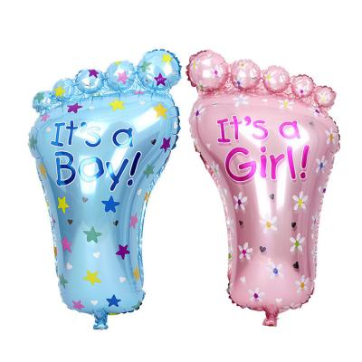 China AIMI Party Balloons Baby Boy and Girl Popular Foot Balloon Kind Reveal Baby Shower Birthday Decoration Foil Balloons for sale