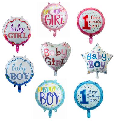 China AIMI Party Balloons popular kind of 18 inch round shape balloon boy and girl baby shower reveal birthday party decorations foil balloons for sale