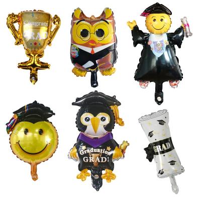 China AIMI Party Balloons Mini Happy Popular Dr. Cartoon Graduation Certificate Decorative Props Party Decoration Foil Balloon for sale