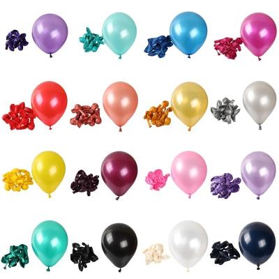 China Popular AIMI Party 10 Inch 1.8g Pearl Latex Balloon Thickened Birthday Logo Printed Balloons Party Decors Custom Air Globos Festival for sale