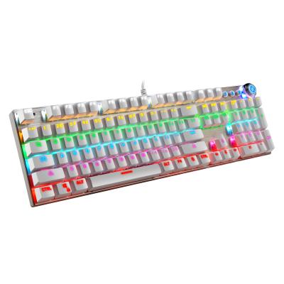 China Waterproof Luminous Wired Mouse 104 Keys Wired Keyboard Set Combo RGB Keycaps Mechanical Keyboard Mouse for sale