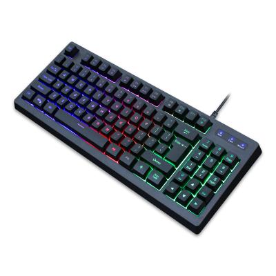 China Matt Cheap Usb Computer Desktop Wired Keyboard Led Gaming Usb Keyboard With Breathing Light for sale