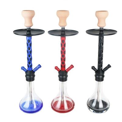 China Aluminum Alloy+Glass Wholesale Glass Shisha Hookah Aluminum Alloy Base Hookah for sale