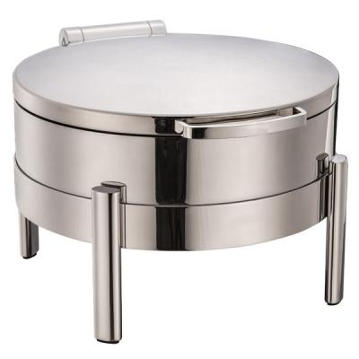 China 304/443 New 2020 Sampson Collection Hydraulic Hinged Stainless Steel Chafing Dish 6L (Dia.35cm, Round) with Metal Lid for sale