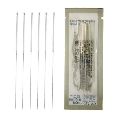 China BODY QUAN IL Wholesale With Needle 200 Pcs Disposable Sterile Acupuncture Needles Chinese Painless Dry / Without Tube Silver Handle for sale