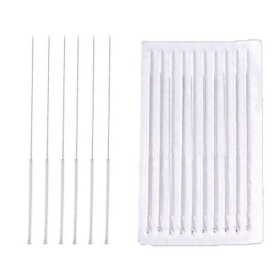 China Factory Price 100pcs Wholesale Chinese Sterile Disposable Acupuncture Needles Silver Body QUANHE Handle for sale